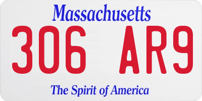 MA license plate 306AR9