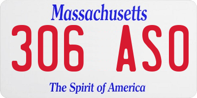 MA license plate 306AS0