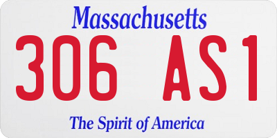 MA license plate 306AS1