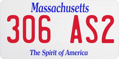 MA license plate 306AS2