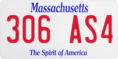 MA license plate 306AS4