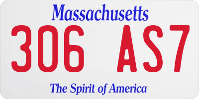 MA license plate 306AS7