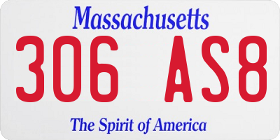 MA license plate 306AS8