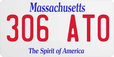 MA license plate 306AT0