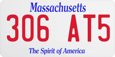 MA license plate 306AT5