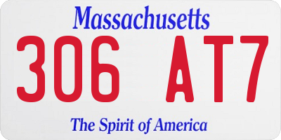 MA license plate 306AT7