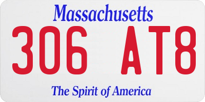 MA license plate 306AT8