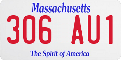 MA license plate 306AU1