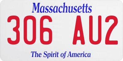 MA license plate 306AU2