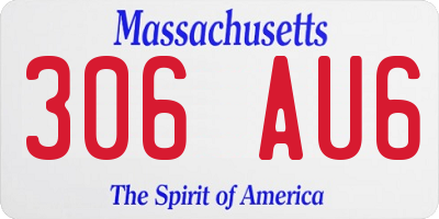 MA license plate 306AU6