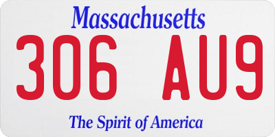 MA license plate 306AU9