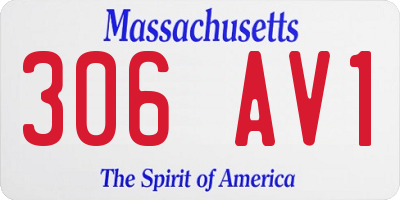 MA license plate 306AV1