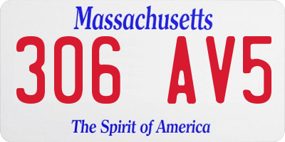 MA license plate 306AV5
