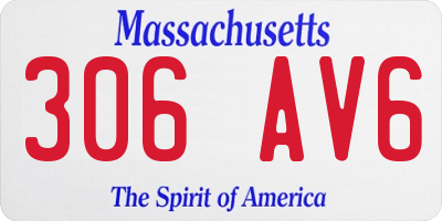 MA license plate 306AV6