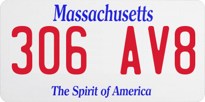 MA license plate 306AV8