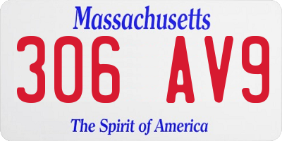 MA license plate 306AV9