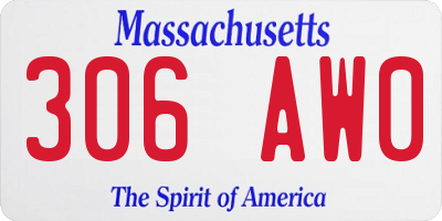 MA license plate 306AW0