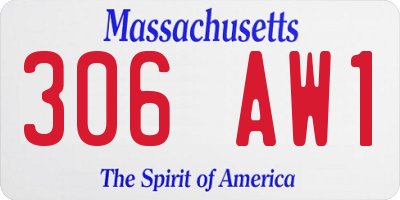 MA license plate 306AW1