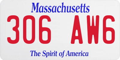 MA license plate 306AW6