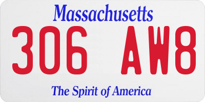 MA license plate 306AW8