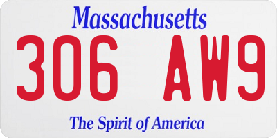 MA license plate 306AW9