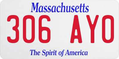 MA license plate 306AY0