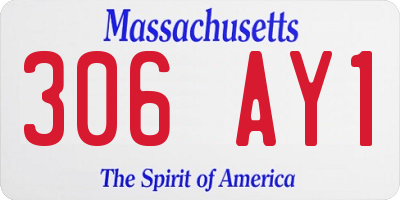 MA license plate 306AY1