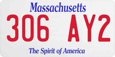 MA license plate 306AY2