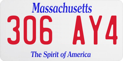 MA license plate 306AY4