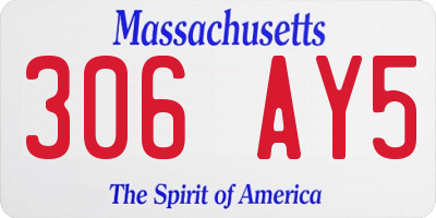 MA license plate 306AY5