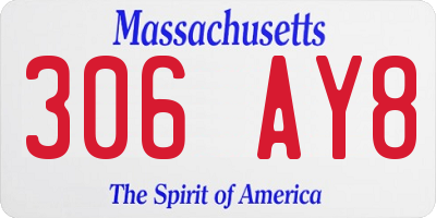 MA license plate 306AY8