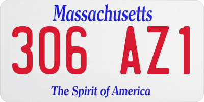 MA license plate 306AZ1