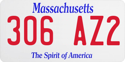 MA license plate 306AZ2