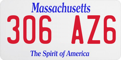 MA license plate 306AZ6