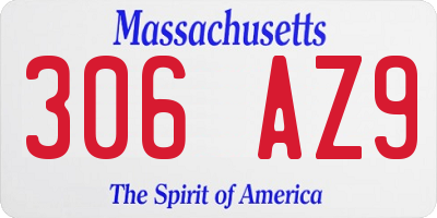 MA license plate 306AZ9
