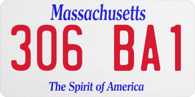 MA license plate 306BA1