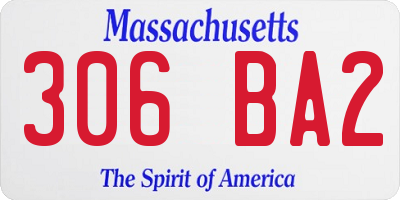 MA license plate 306BA2