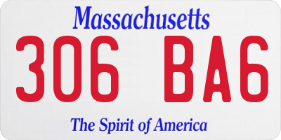 MA license plate 306BA6