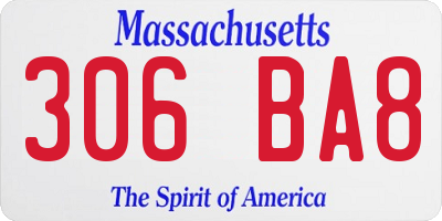 MA license plate 306BA8