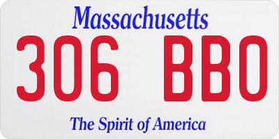 MA license plate 306BB0