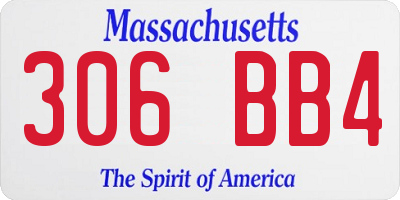 MA license plate 306BB4