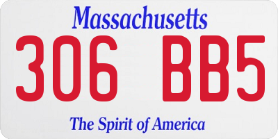 MA license plate 306BB5