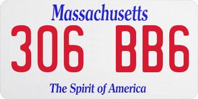 MA license plate 306BB6