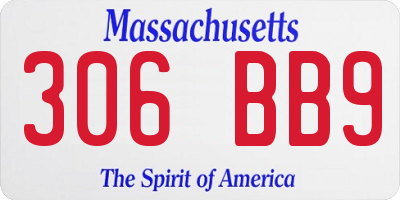 MA license plate 306BB9