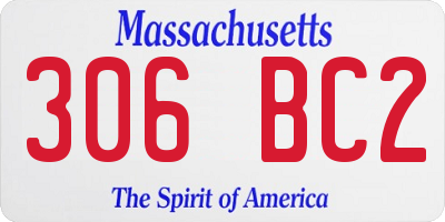 MA license plate 306BC2