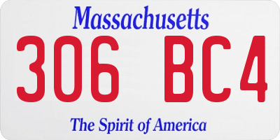 MA license plate 306BC4