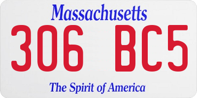 MA license plate 306BC5