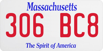 MA license plate 306BC8