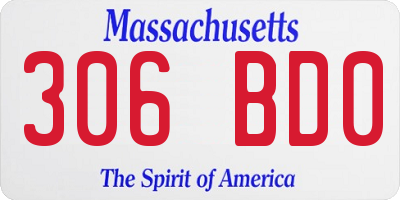 MA license plate 306BD0