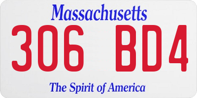 MA license plate 306BD4